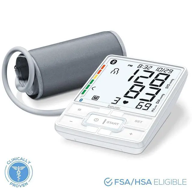 Alt view image 6 of 7 - BM69W Upper Arm Blood Pressure Monitor with Bluetooth, Cuff Position Indicator, and Inflation Tech for Comfortable Readings, Portable Storage Case Included, 200 Memory Sets