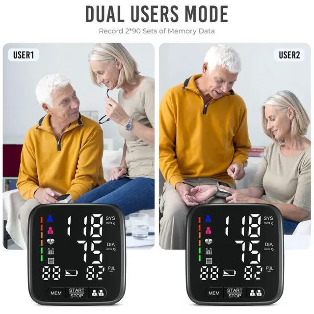 Alt view image 2 of 7 - Wrist Blood Pressure Monitor for Home Use, Automatic BP Machine