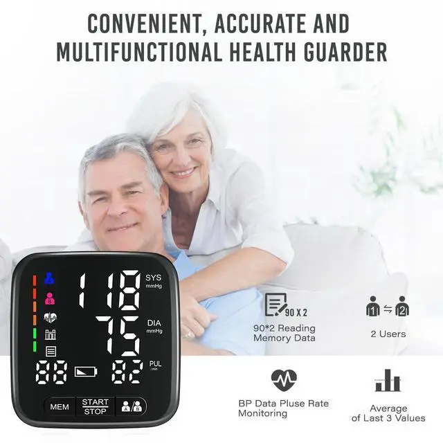 Alt view image 5 of 7 - Wrist Blood Pressure Monitor for Home Use, Automatic BP Machine