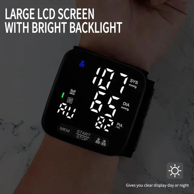 Alt view image 4 of 7 - Wrist Blood Pressure Monitor for Home Use, Automatic BP Machine