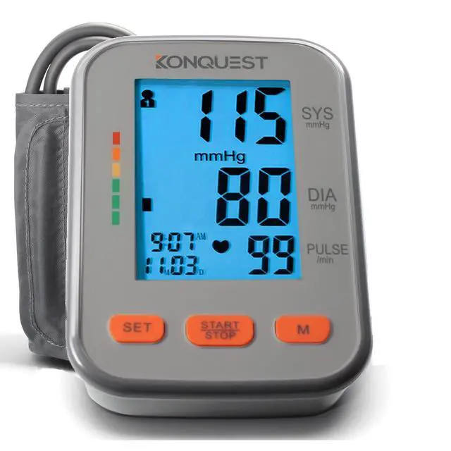 Alt view image 5 of 7 - KBP-2704A Automatic Upper Arm Digital Blood Pressure Monitor - Large Backlit Display - Irregular Heartbeat Detector - Blood Pressure Monitor for Home Use - Digital BP Cuff Tensiometro