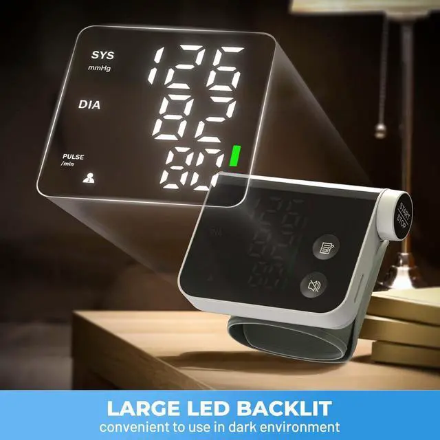 Alt view image 6 of 7 - Wrist Blood Pressure Monitor with 240 Memory LED Display with Storage Bag