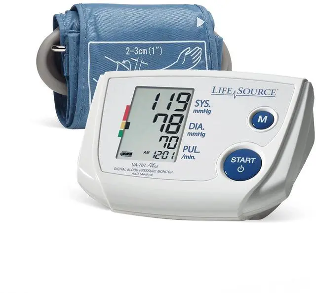 Main image of A&D Medical Blood Pressure Monitor for Home Use UA-767PSAC Small Cuff (6.3-9.4 / 16-24 cm), Easy to Use, One Button Operation, Automatic Inflation, AC Adapter