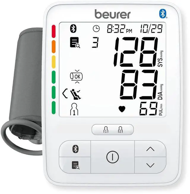 Main image of Deluxe 600 Upper Arm Blood Pressure Monitor, Bluetooth Compatible with iOS & Android, Universal Large Standard Cuff, Accurate Blood Pressure Machine with Smart Health Tracking