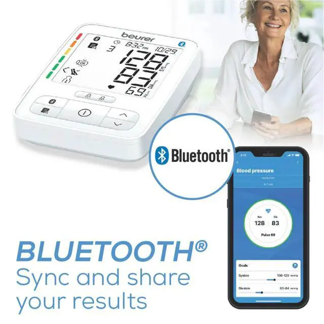 Alt view image 4 of 5 - Deluxe 600 Upper Arm Blood Pressure Monitor, Bluetooth Compatible with iOS & Android, Universal Large Standard Cuff, Accurate Blood Pressure Machine with Smart Health Tracking