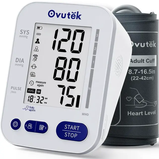 Main image of Blood Pressure Monitors for Home Use: Large BP Cuff with 240 Memories for 2 Users, Upper Arm Blood Pressure Machine, Accurate BP Monitor with Batteries Type-C Cable