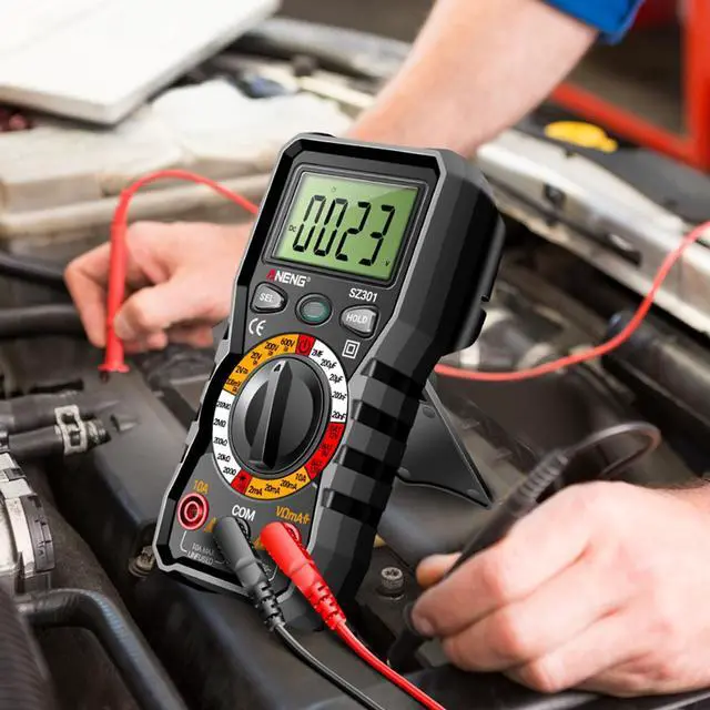 Alt view image 6 of 7 - Digital Multimeter with Case,DC AC Voltmeter,Ohm Volt Amp Meter