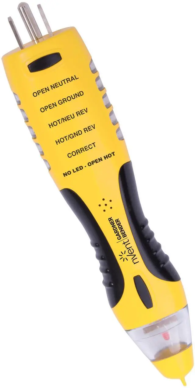 Main image of Instruments VD7504GFI DualCheck 2-in-1 Non-Contact Voltage Detector + GFCI Outlet Circuit Analyzer, 360° Visual & Audible Indicators, 50-1000V AC, 250 lb. Crush Rating