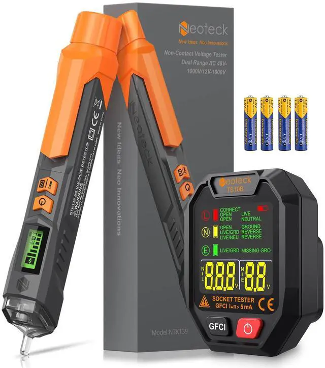 Main image of 12V-1000V/48V-1000V Voltage Detector Pen and Receptacle Tester
