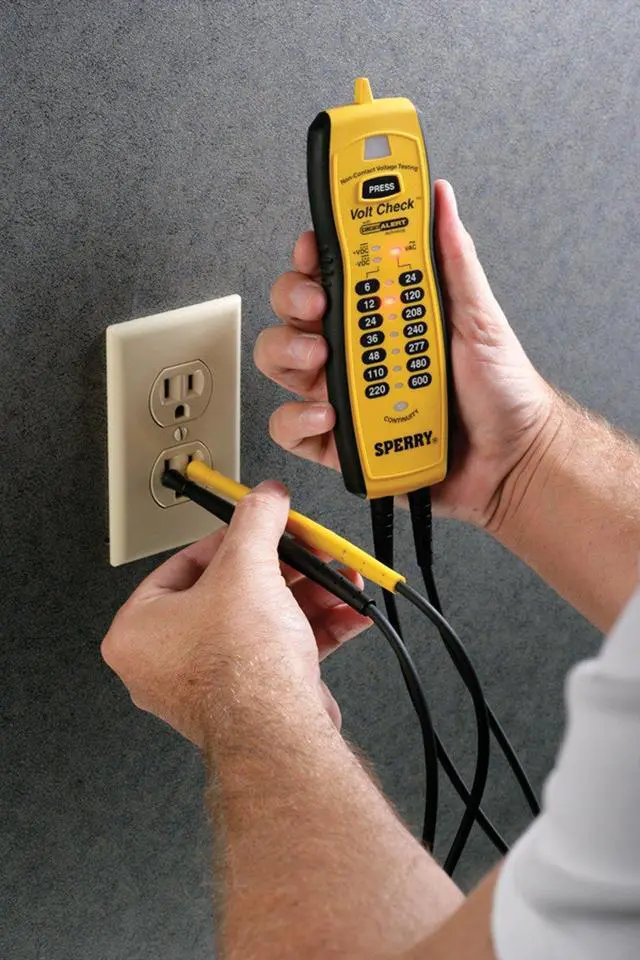 Alt view image 6 of 7 - Instruments VC61000 Volt Check Voltage & Continuity Tester, Black & Yellow