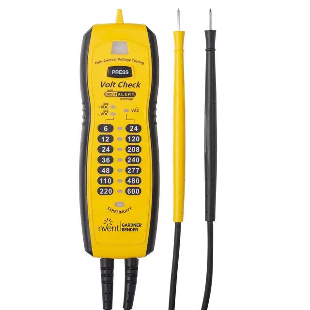 Alt view image 3 of 7 - Instruments VC61000 Volt Check Voltage & Continuity Tester, Black & Yellow