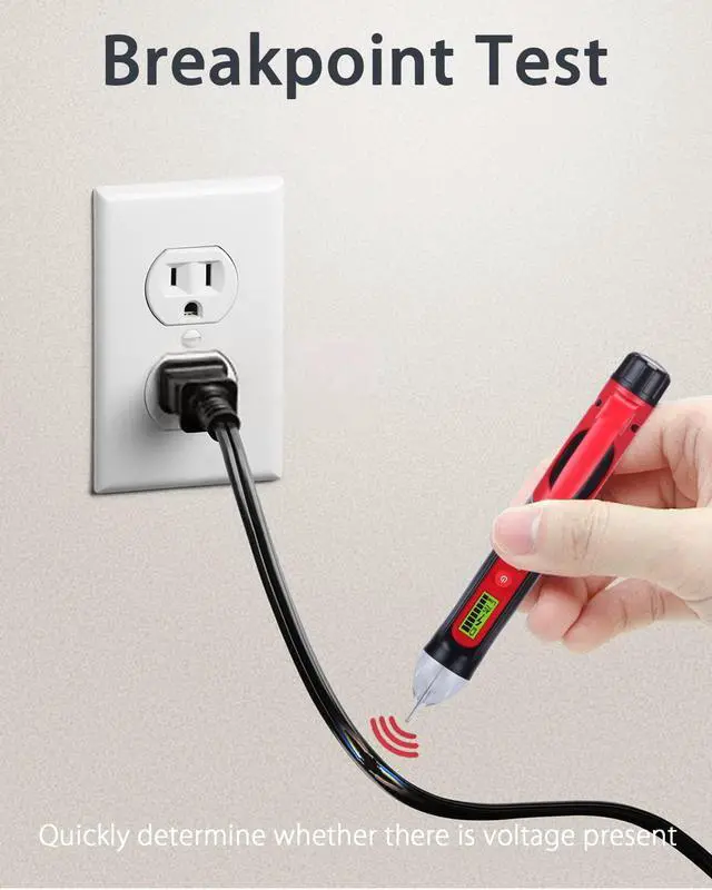 Alt view image 4 of 7 - Non-Contact Voltage Detector Pen, Dual Sensitive Range Electrical Tester Pen 12V-1000V/48V-1000V with Buzzer & Flashlight for Testing Electric Cable, Live Wire, Circuit Finder