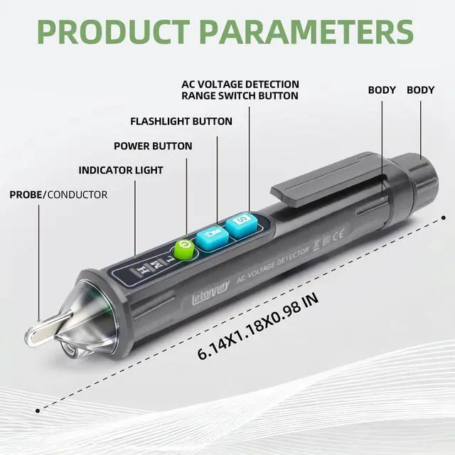Alt view image 7 of 7 - Voltage Tester,Non Contact Voltage Tester Pen(2PCS Grey)