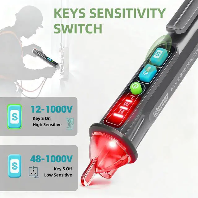 Alt view image 4 of 7 - Voltage Tester,Non Contact Voltage Tester Pen(2PCS Grey)