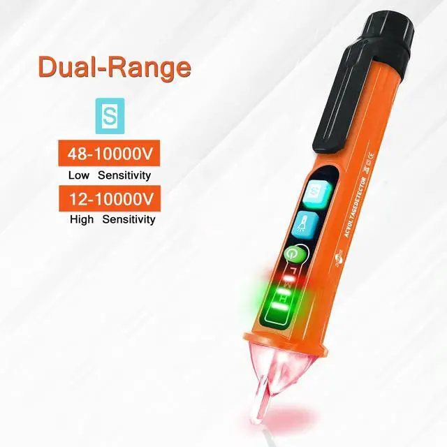 Alt view image 2 of 7 - Non Contact Voltage Tester (2 Pack Orange)