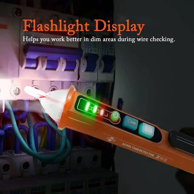 Alt view image 7 of 7 - Non Contact Voltage Tester (2 Pack Orange)