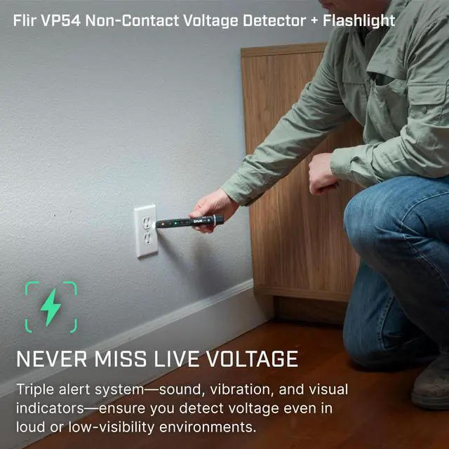 Alt view image 2 of 7 - VP54 Non-Contact Voltage Detector, CAT IV 1000V, Flashlight