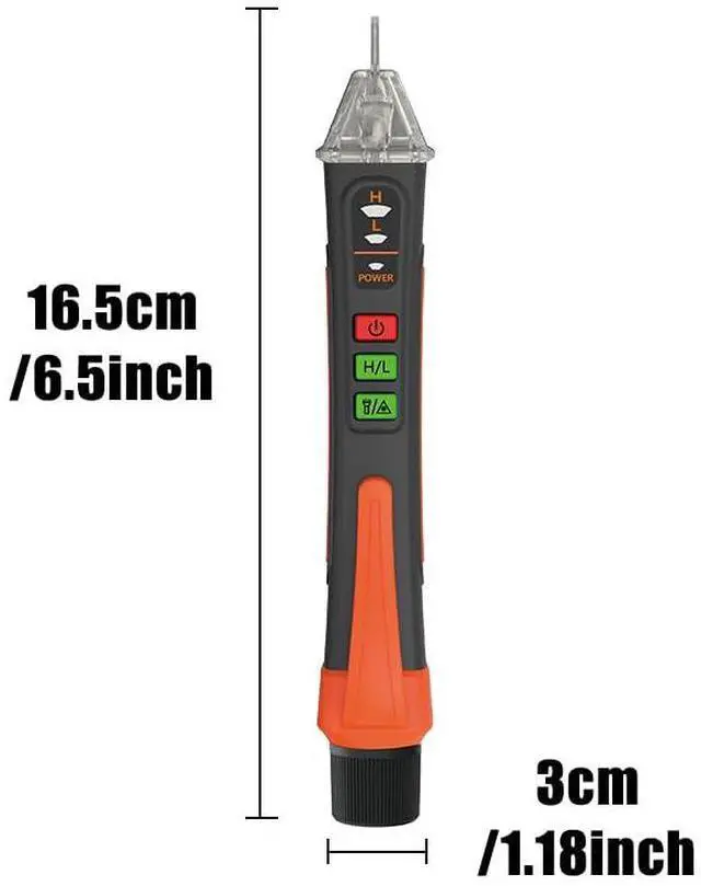 Alt view image 2 of 6 - Non-Contact Voltage Tester with LED Flashlight, Buzzer Alarm, AC Voltage Detector Pen,Test Range 12V - 1000V & Live/Null Wire Judgment