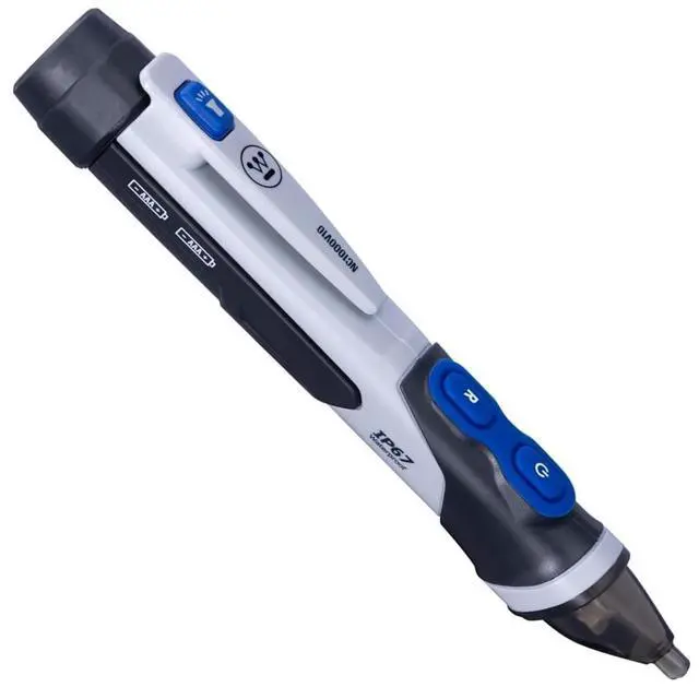 Main image of Dual Range Non-Contact Voltage Tester with Pen, Flashlight, & Worklight, 12V-1000V AC, IP67 Dust & Waterproof, Audible and Flashing LED Alarms, Pocket Clip, CAT IV Rating