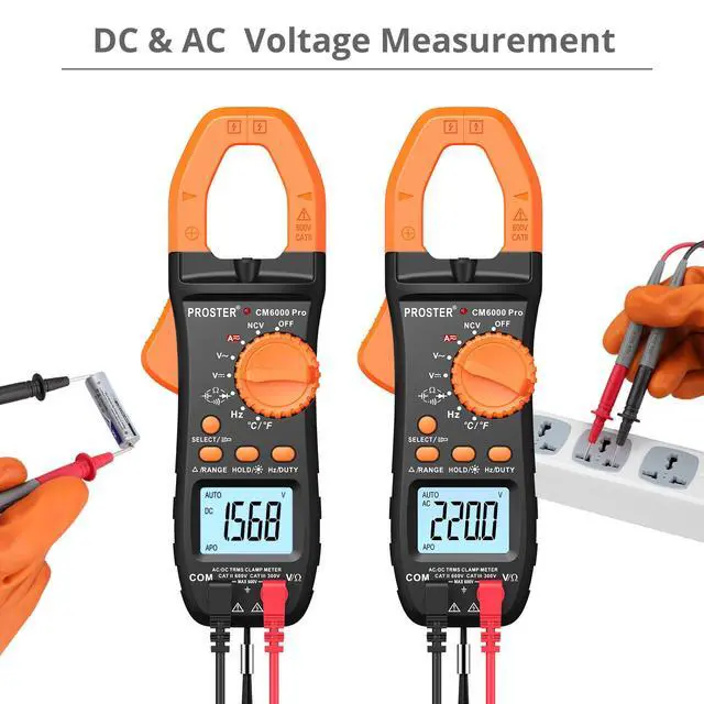Alt view image 5 of 7 - Electrical Test Tool - TRMS Clamp Meter 6000&NCV Voltage Tester Pen