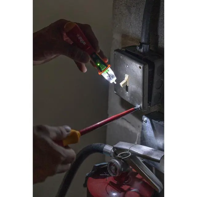 Alt view image 5 of 7 - Non-Contact Voltage Tester Category IV 12-1000V AC with Flash Light - 25506, Red