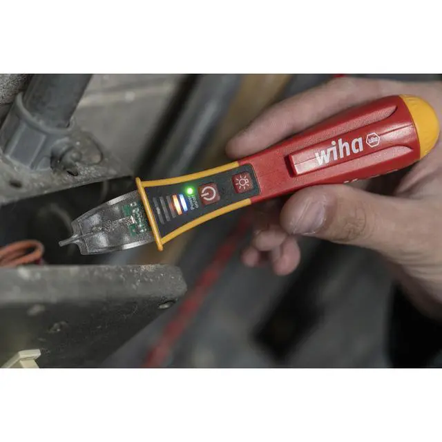 Alt view image 6 of 7 - Non-Contact Voltage Tester Category IV 12-1000V AC with Flash Light - 25506, Red