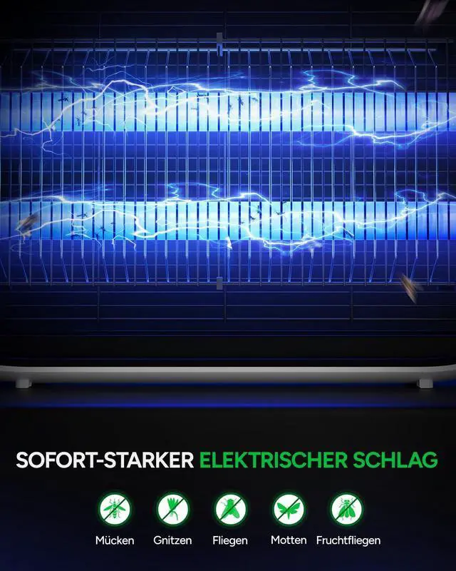 Alt view image 3 of 7 - Bug Zapper Indoor for 5000 Sq. Ft., 20W Instant Electric Mosquito Zapper, High-Voltage Fly Zapper, Fruit Fly Traps Fly Killer -MA015