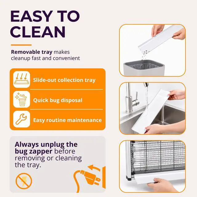Alt view image 6 of 7 - 20W Electric Bug Zapper, High Voltage Mosquito and Fly Killer, Heavy Duty 360° Gnat Trap for Indoor, Bedroom, Covered Patios, Farm, BBQ and Greenhouse, Includes 2 Replacement Bulbs