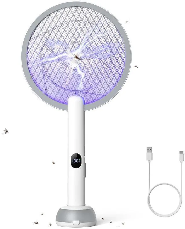 Main image of Electric Fly Swatter Bug Zapper Racket Dual Modes
