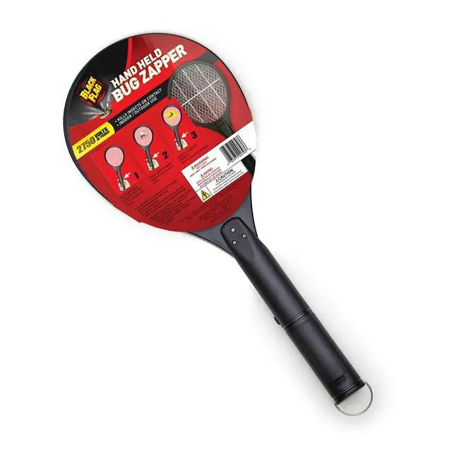 Alt view image 4 of 7 - 2-Pack Electric Bug Zapper Rackets, Mosquito & Fly Swatter, Battery Operated (Black)