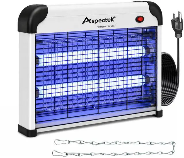 Main image of 20W Bug Zapper, Electric Insect Killer for Indoor and Covered Outdoor, Mosquito, Fly and Moth Trap with Protective Mesh and Hanging Chain for Versatile Setup at Home, Patio and Garage