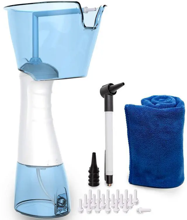 Main image of Electric Ear Wax Removal Kit Rechargeable Ear Cleaning Machine for Ear Irrigation - Complete Ear Flush Kit for Adults & Kids - Ear Lavage System with Otoscope, Microfibre Towel & 30 Tips