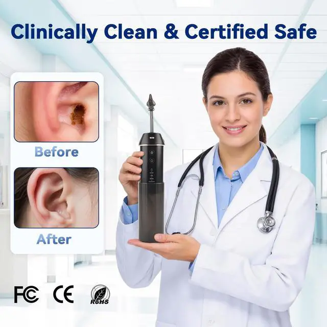 Alt view image 2 of 7 - Ear Wax Removal Kit Electric Ear Cleaner Irrigation System IPX7