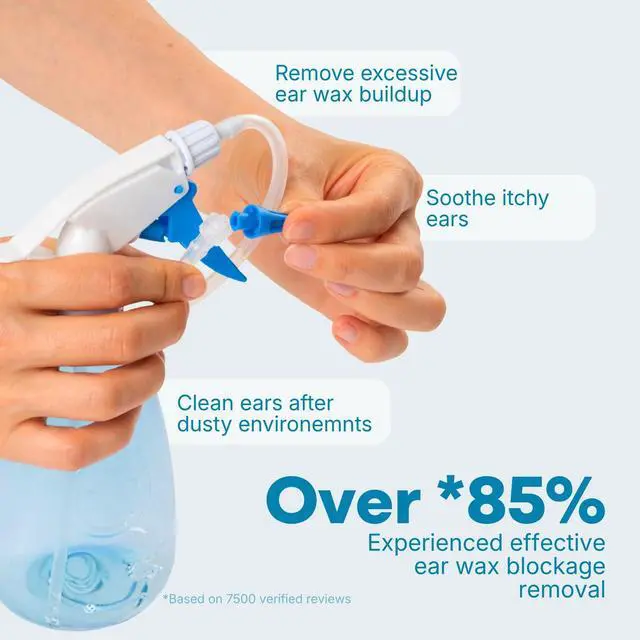 Alt view image 3 of 7 - Ear Wax Removal Kit, 300ml Ear Washer Bottle, Basin and Tips