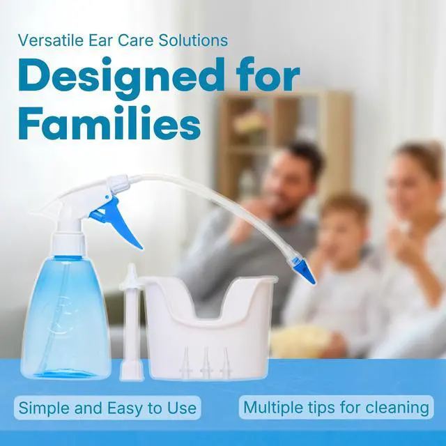 Alt view image 7 of 7 - Ear Wax Removal Kit, 300ml Ear Washer Bottle, Basin and Tips