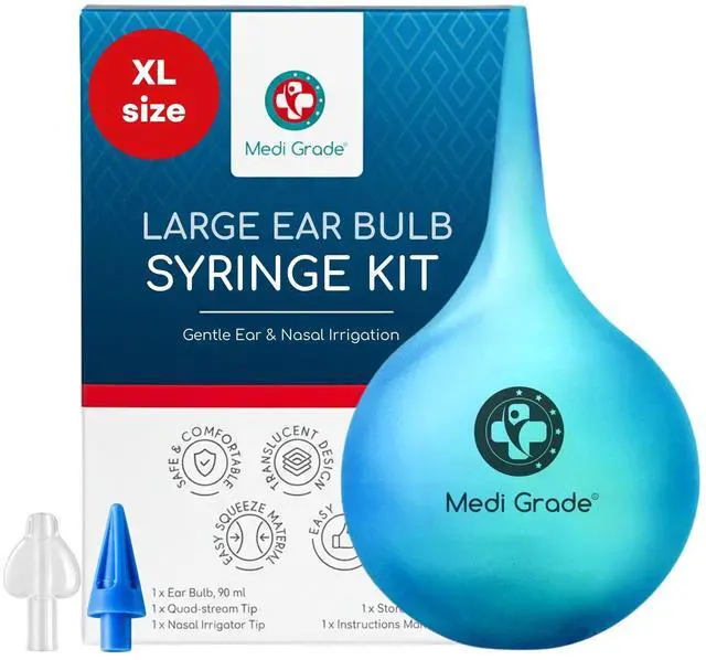 Main image of Ear Wax Removal Bulb Syringe 3.04 fl oz, Ear Cleaner Irrigation