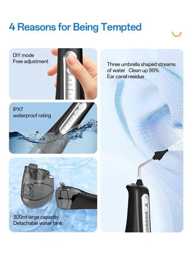 Alt view image 6 of 7 - Electric Ear Wax Removal, Ear Irrigation Kit, DIY Mode, IPX7, Ear Cleaners for Adults