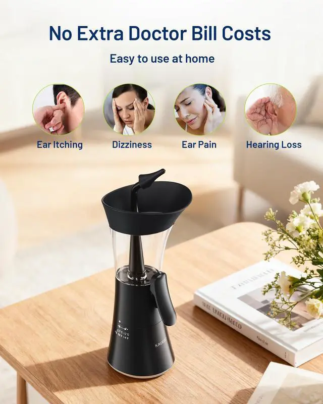 Alt view image 2 of 7 - Upgraded Manual Ear Wax Removal Kit, One-Hand Operation, Black