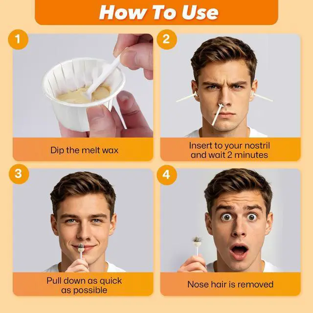 Alt view image 4 of 7 - Nose Wax Kit for Men & Women | 100g Wax, 30 Applicators (15-20 Uses) | Painless Nasal & Ear Hair Removal | Fast 3-Min Removal | Safe Hair Remover Kit for Nose & Ear Hair | Waxing Kit for Men