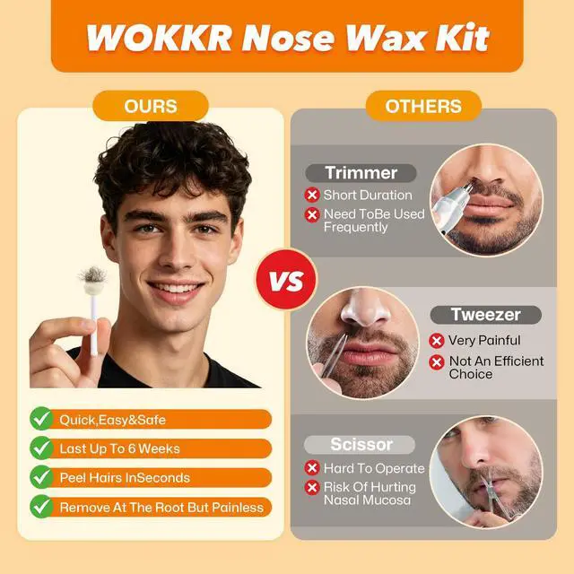 Alt view image 7 of 7 - Nose Wax Kit for Men & Women | 100g Wax, 30 Applicators (15-20 Uses) | Painless Nasal & Ear Hair Removal | Fast 3-Min Removal | Safe Hair Remover Kit for Nose & Ear Hair | Waxing Kit for Men