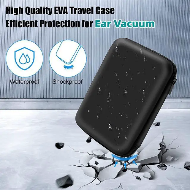 Alt view image 7 of 7 - Ear Wax Vacuum Removal Kit with Carrying Case, 6 Levels Electric Strong Suction Ear Wax Remover, USB Charge Ear Wax Vacuum Cleaner, Ear Wax Suction Remover Device for Adults and Kids (Black)