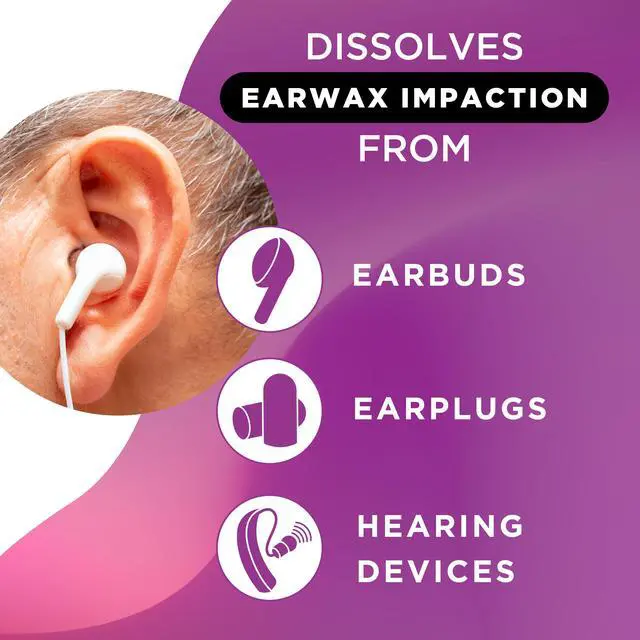 Alt view image 7 of 7 - Earwax Removal Kit - Ear Wax Removal Drops with Bulb Syringe & Ear Plugs - Ear Cleaning Kit for Clogged Ears - Peroxide-Free, Gentle Ear Care for Daily Ear Hygiene & Wax Build-Up Removal