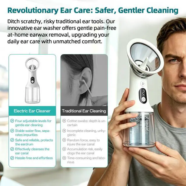 Alt view image 3 of 7 - Electric Ear Wax Removal Kit,FSA-HSA Eligible Ear Cleaner Tools for Mess-Free Ear Irrigation