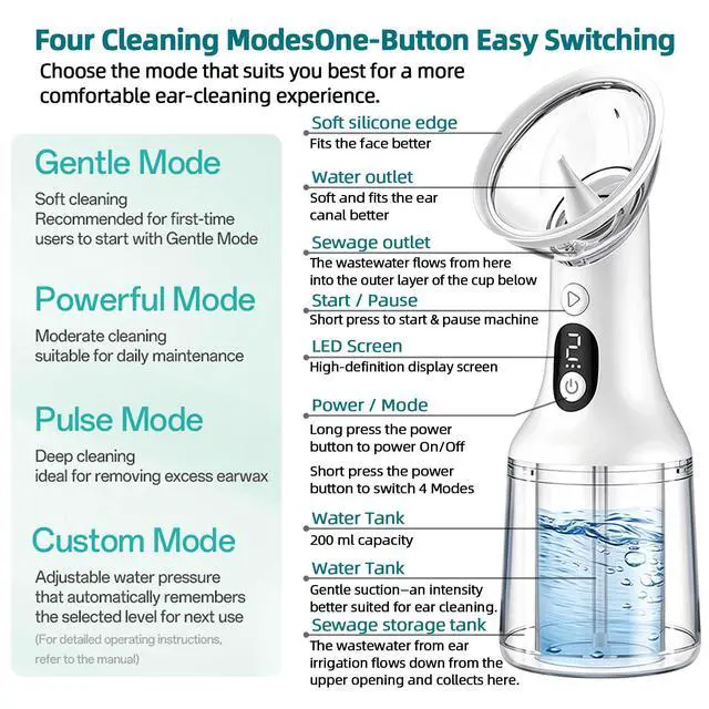 Alt view image 5 of 7 - Electric Ear Wax Removal Kit,FSA-HSA Eligible Ear Cleaner Tools for Mess-Free Ear Irrigation