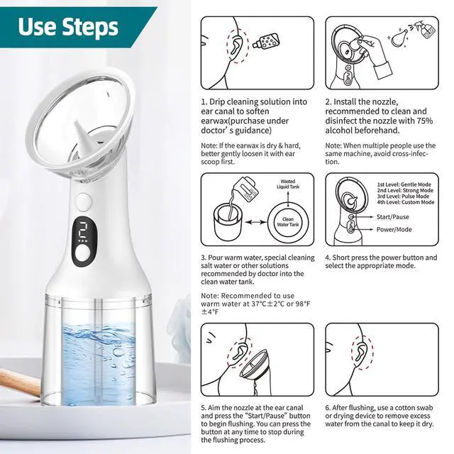 Alt view image 7 of 7 - Electric Ear Wax Removal Kit,FSA-HSA Eligible Ear Cleaner Tools for Mess-Free Ear Irrigation