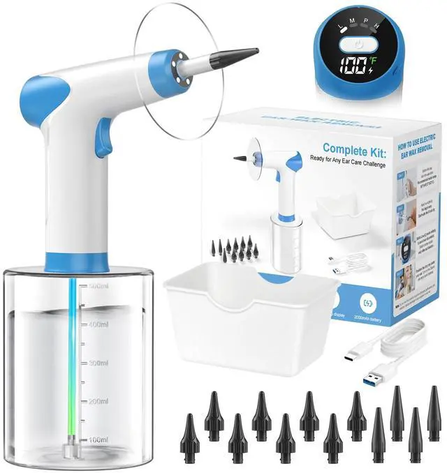 Main image of Ear Wax Removal Kit, FSA Eligible HSA Approved, 2026 Electric Ear Cleaner with 12 Cleaning Modes & Real-Time Water Temperature, Effective Ear Flushing Irrigation System for Adults Kids