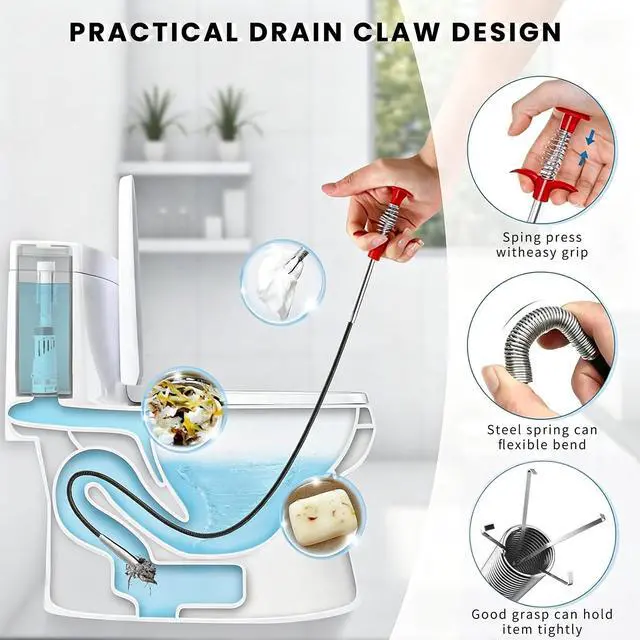 Alt view image 6 of 6 - Toilet Plunger,Bathroom Plunger, High Pressure Toilet Auger,Powerful Air Drain Unclogger and Toilet Clog Remover, Toilet Plunger for Sinks and Clogged Pipes