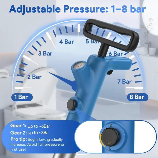 Alt view image 4 of 7 - High Pressure Toilet Plunger with Real-Time Gauge