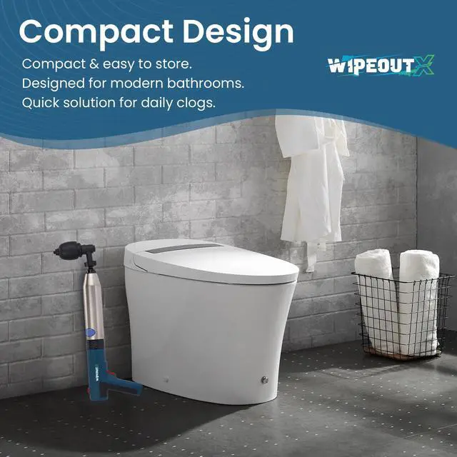 Alt view image 7 of 7 - Electric Toilet Plunger with Pressure Gauge, High Pressure Drain Blaster