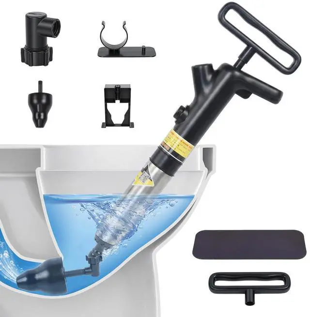 Main image of High Pressure Toilet Plunger for Bathroom (No Charging Required)